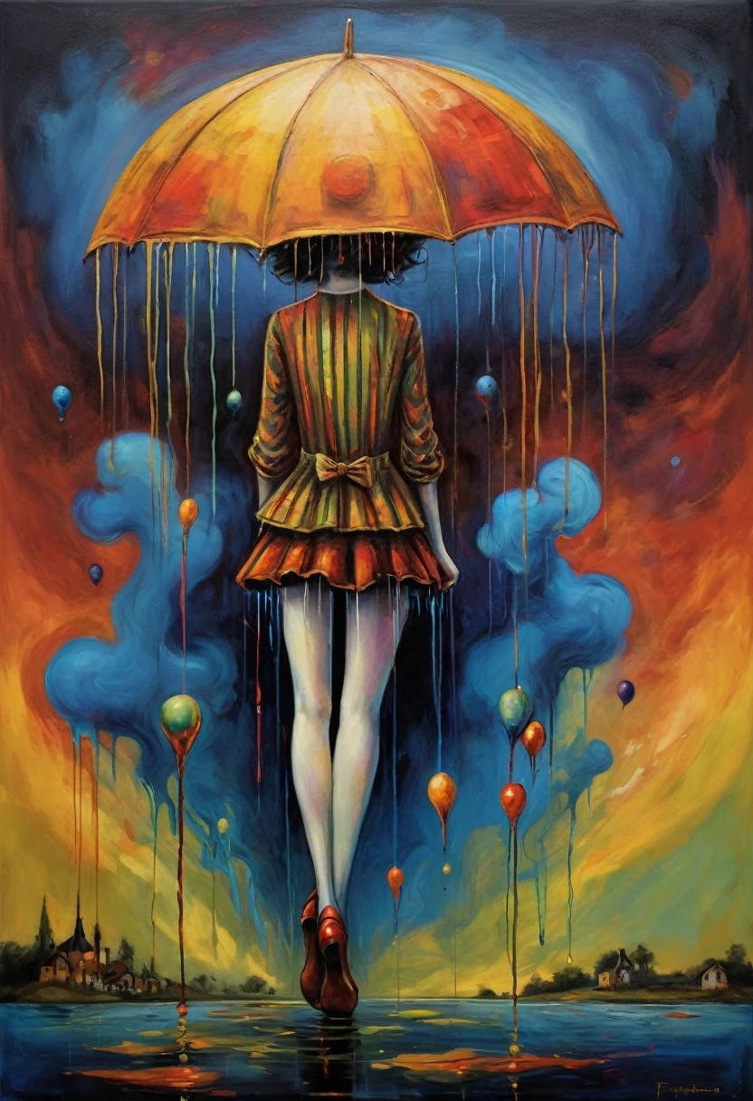 (Artistic Masterpiece of Romantic Life) ( (Themed Art of Life) ( (Conceptual Art) (NFT Exclusive) (Fauvism Work) ()”) Where visual poetry transcends traditional boundaries and embraces the dynamic interplay between creativity and technology Takes),dripping paint,darkart,style, in the style of esao andrews