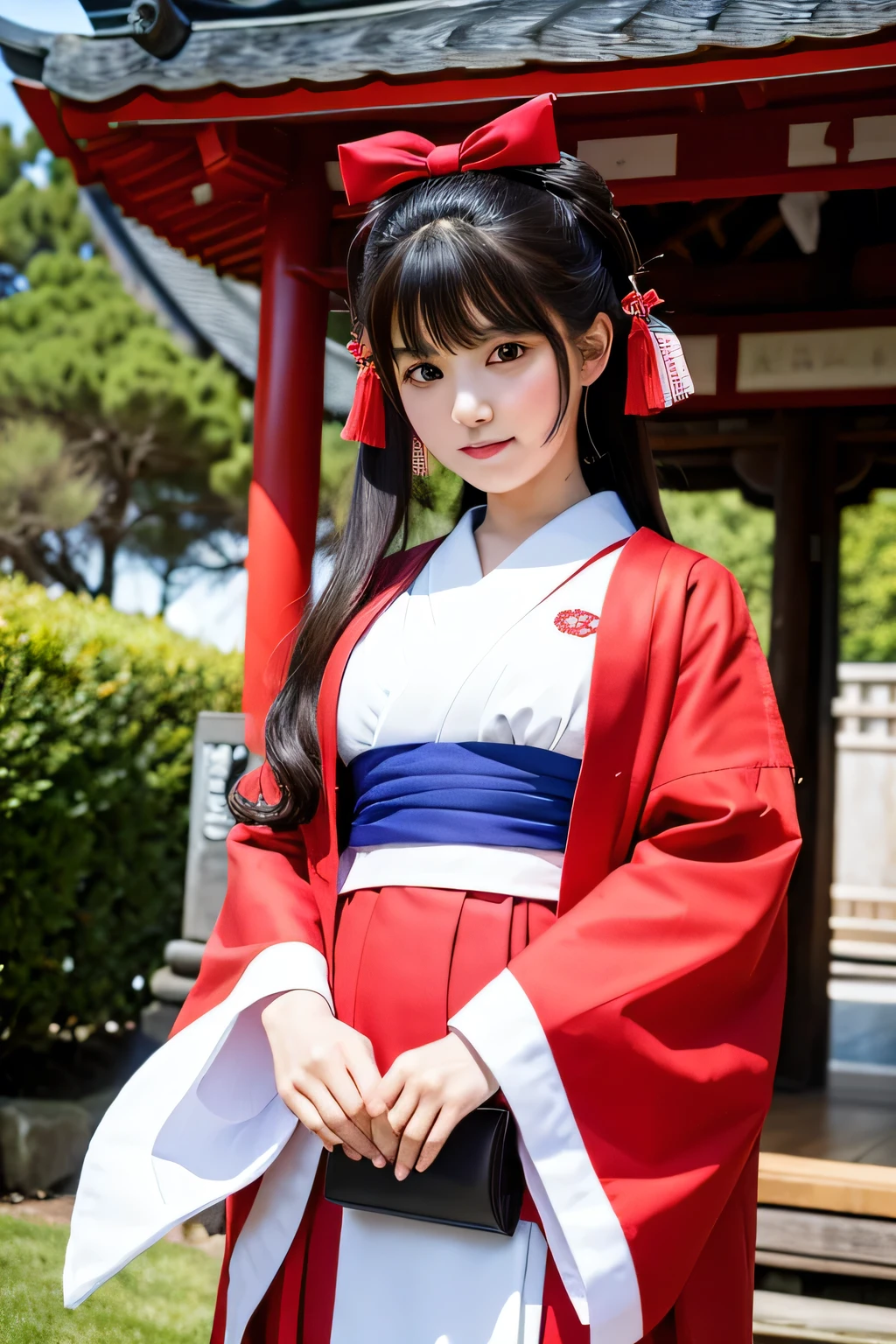 ((Highest quality)), ((masterpiece)), (detailed), Shrine maiden，Real