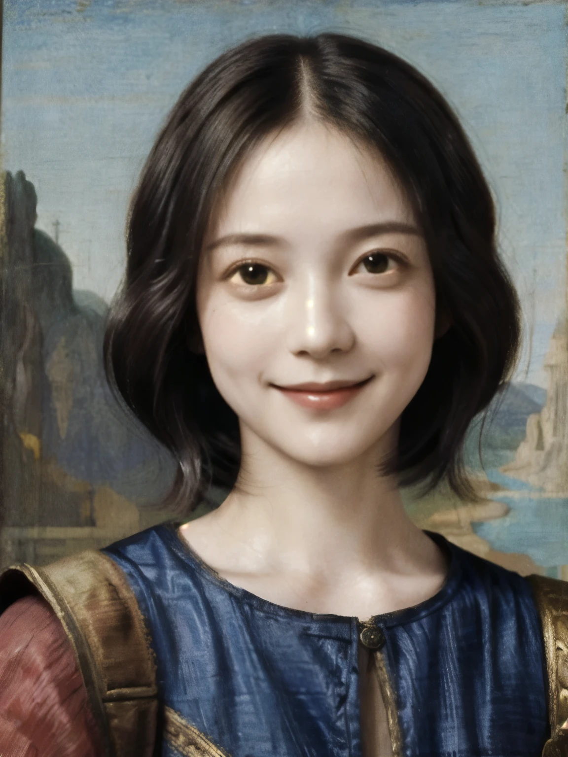 260 20-year-old female, (short hair),(Genuine), smile, (Paintings by Leonardo da Vinci)