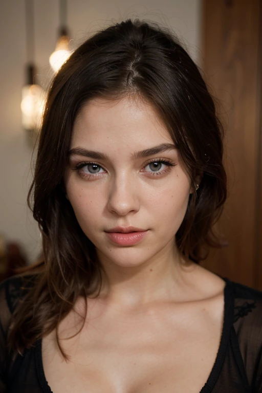Young beautiful woman, nice eyes, luscious lips