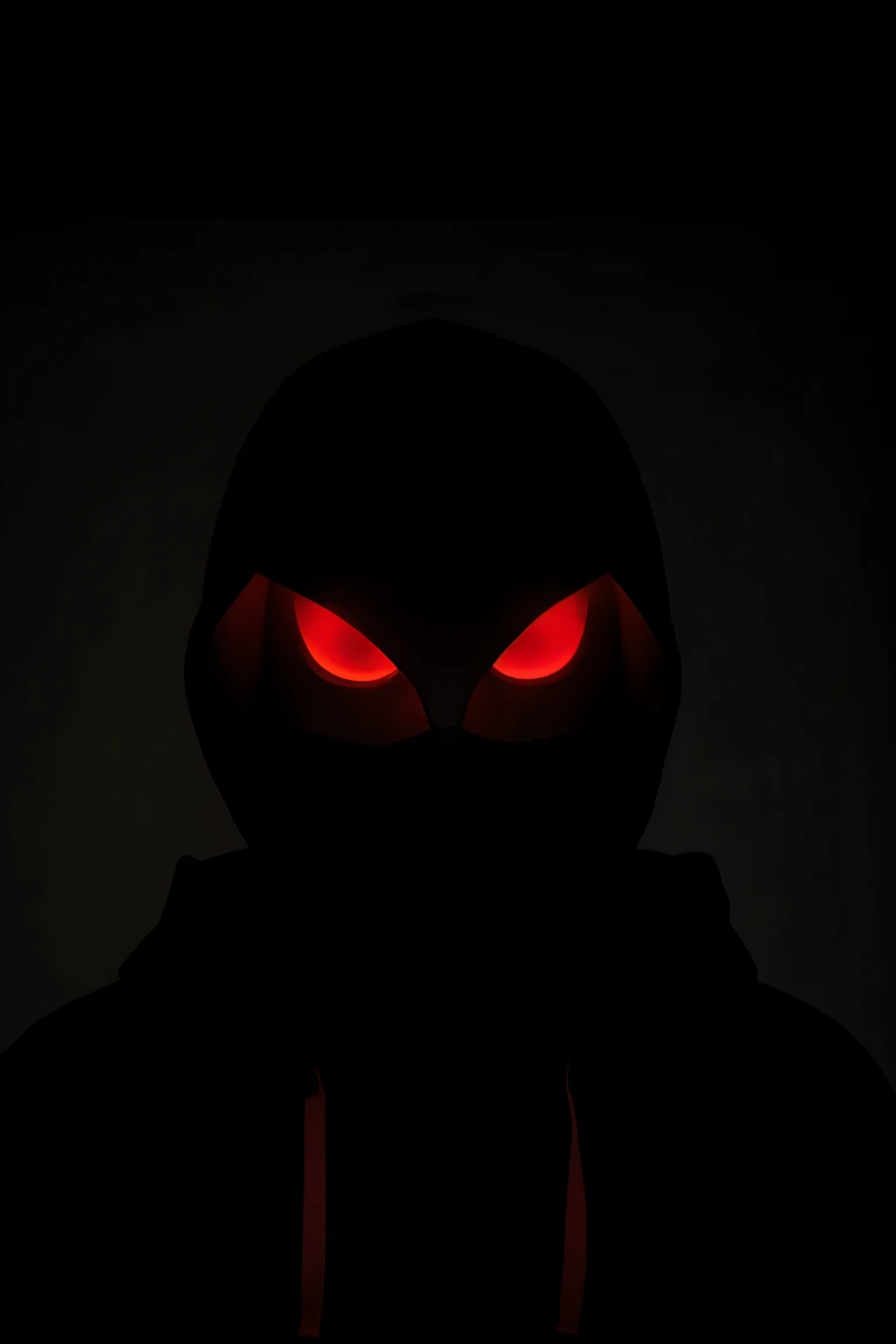 shadow hoodie, led mask, red eyes 
