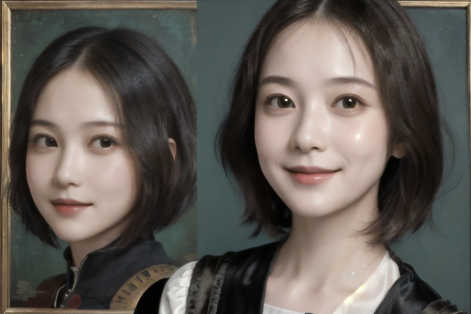 260 20-year-old female, (short hair),(Genuine), smile, (Paintings by Leonardo da Vinci)