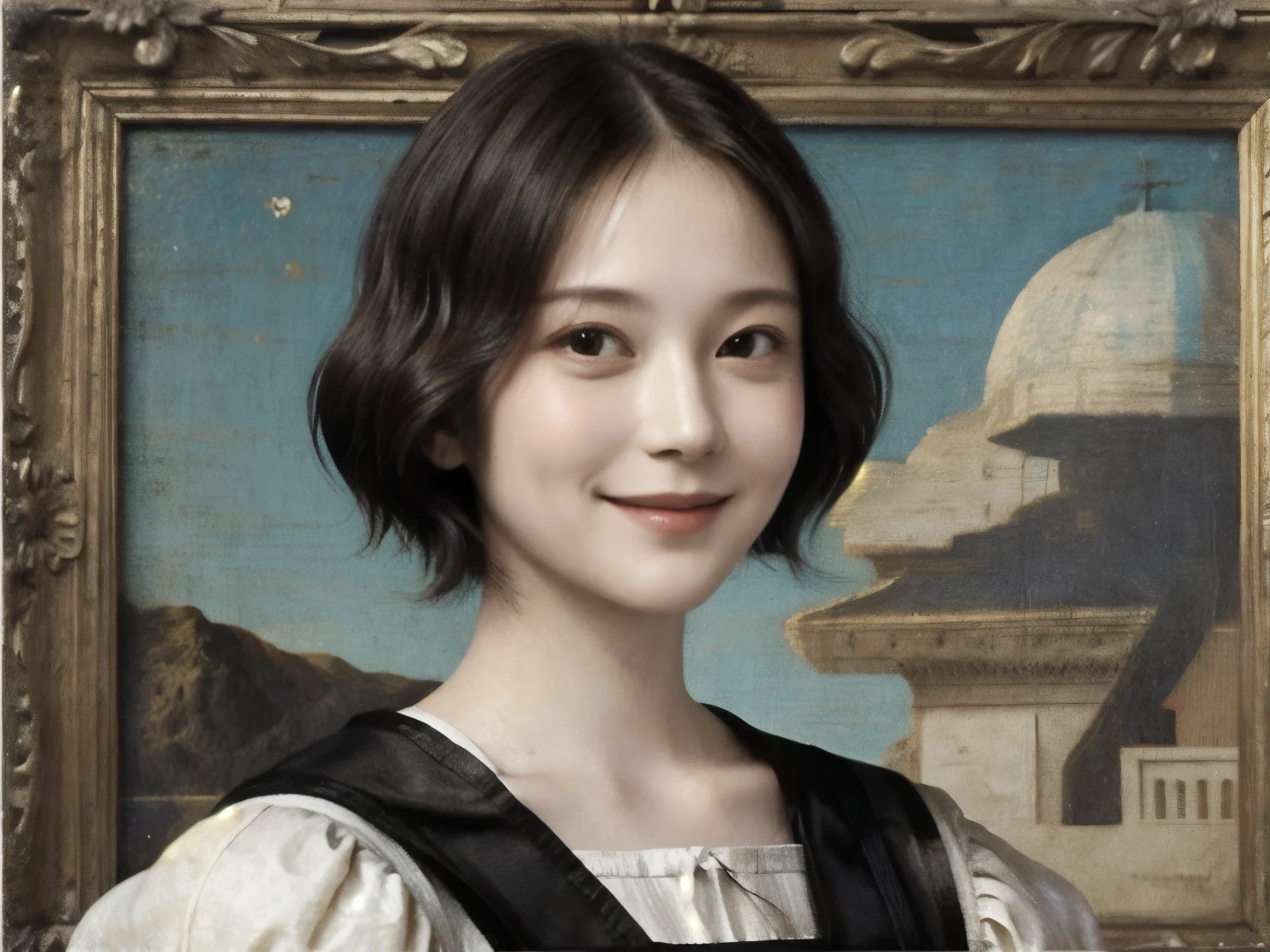 260 20-year-old female, (short hair),(Genuine), smile, (Paintings by Leonardo da Vinci)
