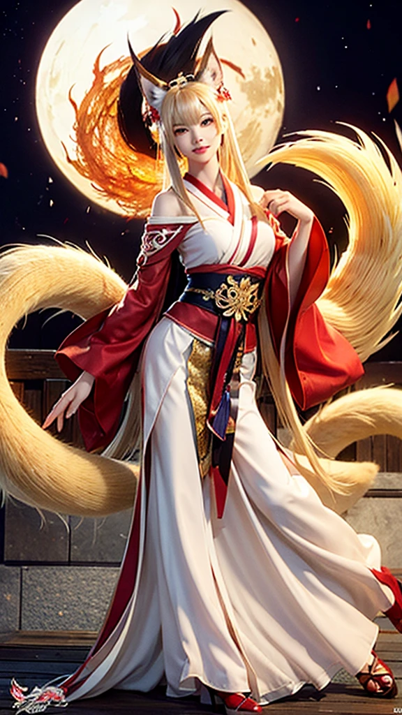 A nine-tailed fox, a beautiful and intelligent woman, a Japanese monster々Extremely realistic