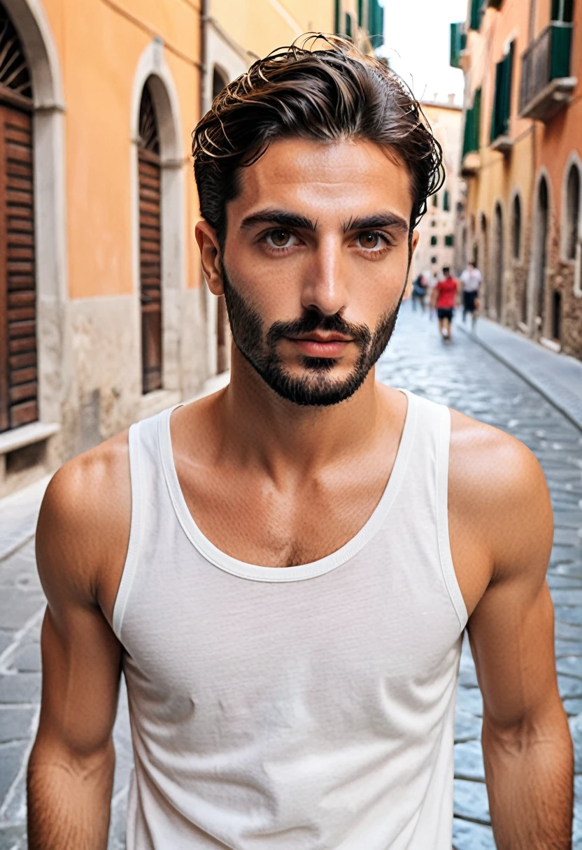 Instagram Photos, 28 year old Italian man, Portrait,Like a fashion model,refreshing