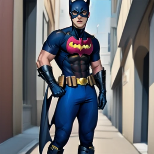 Batgirl costume, cool handsome young twink