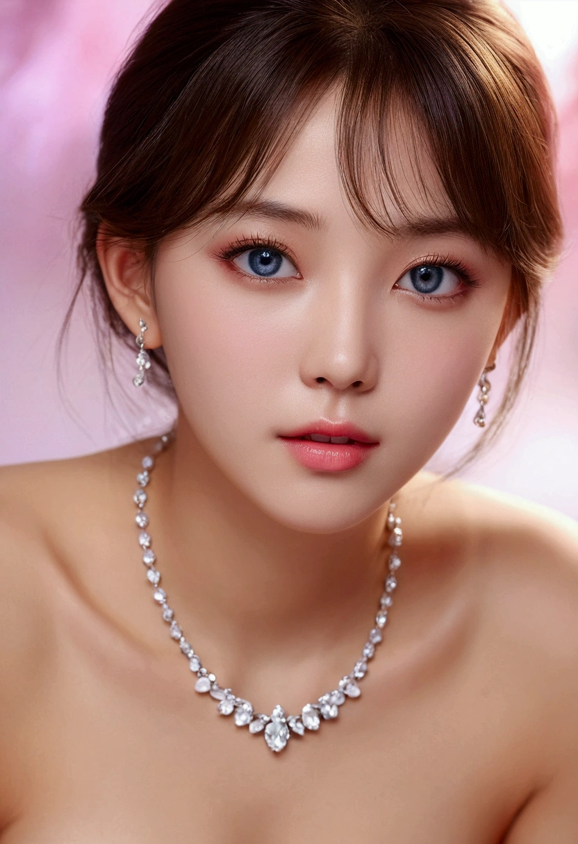 18k ultra-fine CG wallpaper, masterpiece, excellent picture quality, super delicate), (excellent light and shadow, delicate and beautiful), real smooth skin, bright face, 18K close-up perfect display, , cute, naked girl, display vagina , colorful jewel-like eyes.