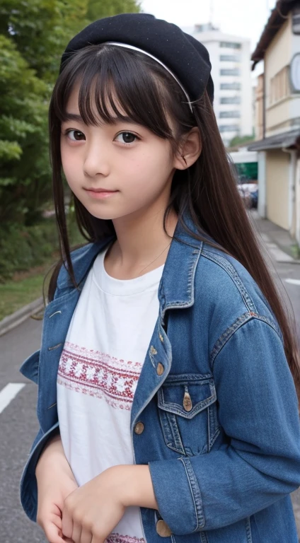 1girl in、15-years old、Esbian&#39;Because of the loud boos, the lower part of her chest was visible.、A dark-haired、panty、Beach、A slight smile, NSFW, NAKED L, NUDE