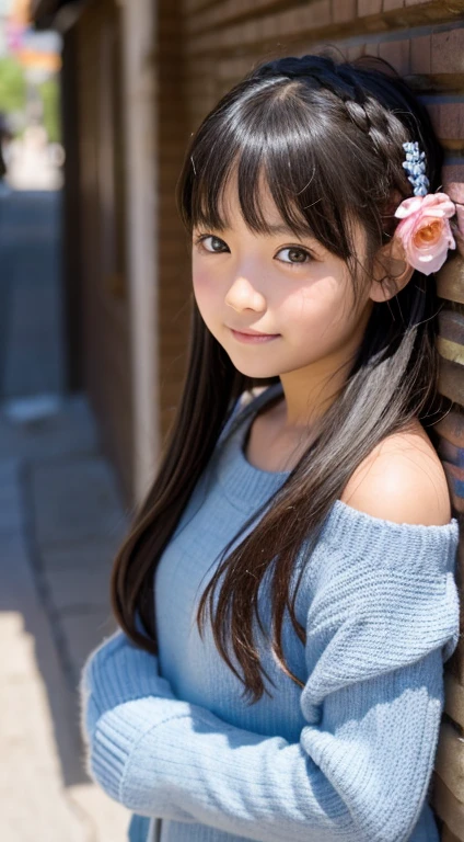 1girl in、15-years old、Esbian'Because of the loud boos, the lower part of her chest was visible.、A dark-haired、panty、Beach、A slight smile, NSFW, NAKED L, NUDE