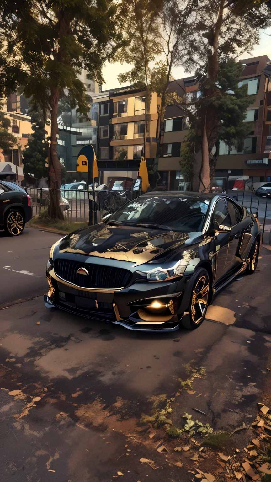 Ebony Gold Artificial Intelligence Car