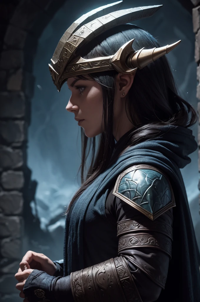 Profile photo of a dragonborn from dungeons and dragons, Comic books, sorcerer, scale_darkly, robes_Simpler_medieval