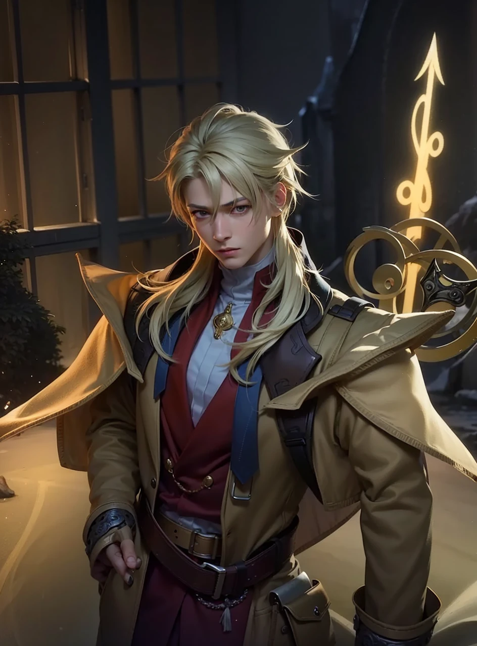 masculine male, masterpiece, ((perfect eyes)) best quality, (semirealism:1.9), beautiful lighting, (extremely detailed CG unity 4k fhd wallpaper), High Detail, Sharp focus, dramatic outdoors, 1 boy ,19 years old, white hair, light purpel eyes, smile.