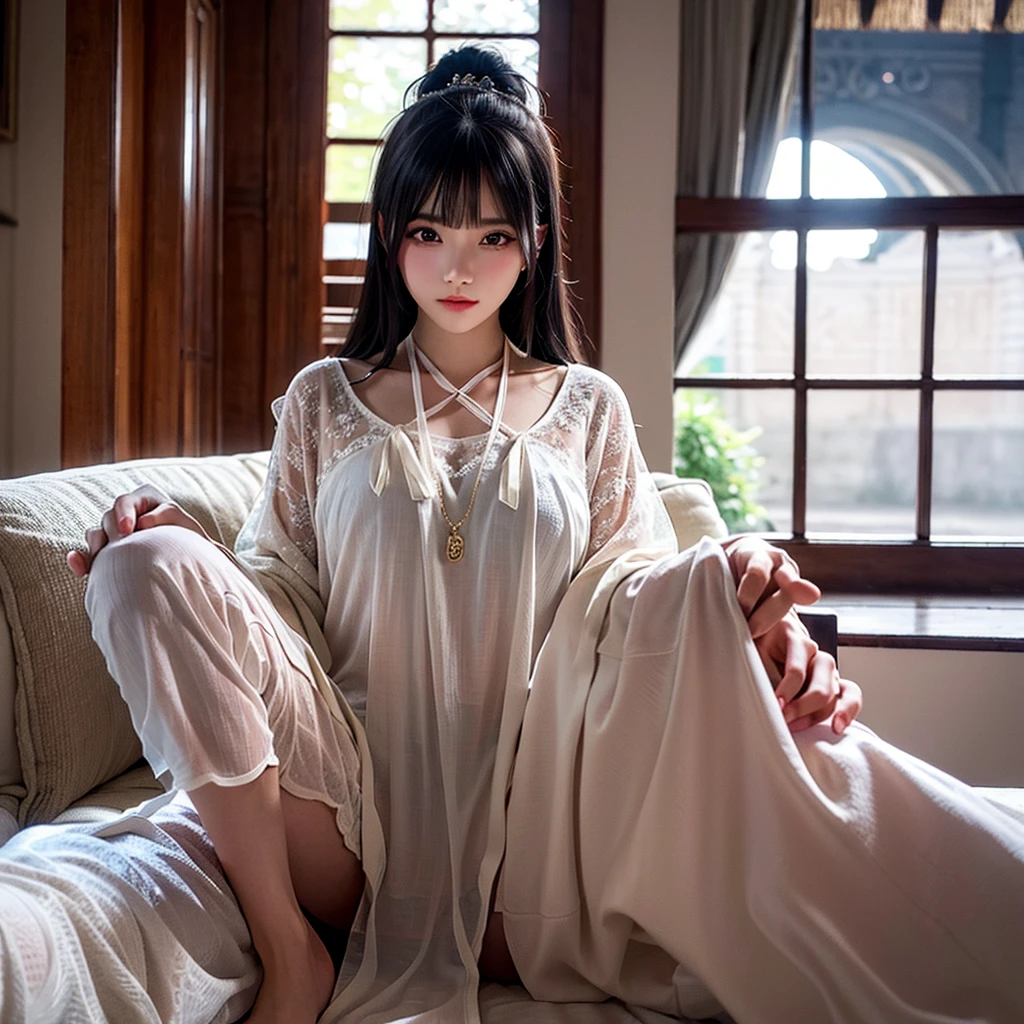 สาวสวยCharming 1 คน,alone,cute,sexy,Charming,look at viewer,ร่างกายที่ยั่วยวนCharmingสวยงาม,Blush,(long black hair),(เต้านมขนาดใหญ่ที่Charmingสวยงามสมบูรณ์แบบ),(ตาสีดำCharming),Eyes that are very life-like,ชุดสาวใช้sexyยั่วยวน,bedroom,with maximum details,Masterpiece,best quality,Highest quality,highest resolution,(Masterpiece:1.1),realistic light,Awesome light