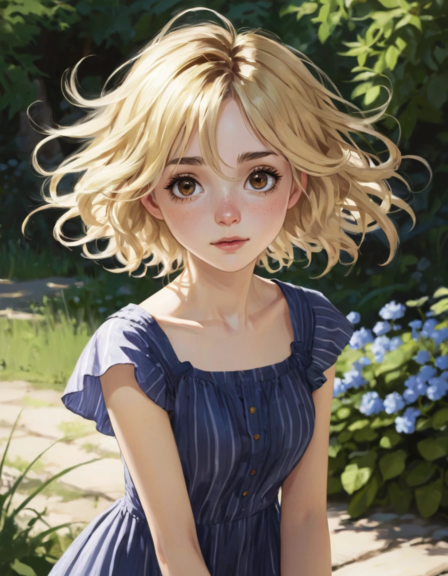 Watercolor, Comic book style, 6-year-old girl, blonde, wearing gardener's clothes, happy. ((full body image)), with gardener's boot on the feet, white background, white background, remove background. (mess-house: 0.8), (masterpiece: 1.2) (Realistic: 1.2) (Bokeh) (Best quality) (Detailed Leather: 1.3) (Intricate Details) (8K) (Detail Eyes) (Sharp Focus), (Happy) --auto --s2