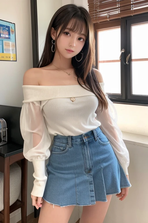 Cute Girls、high school girl、Idol、Off the shoulder、See-through