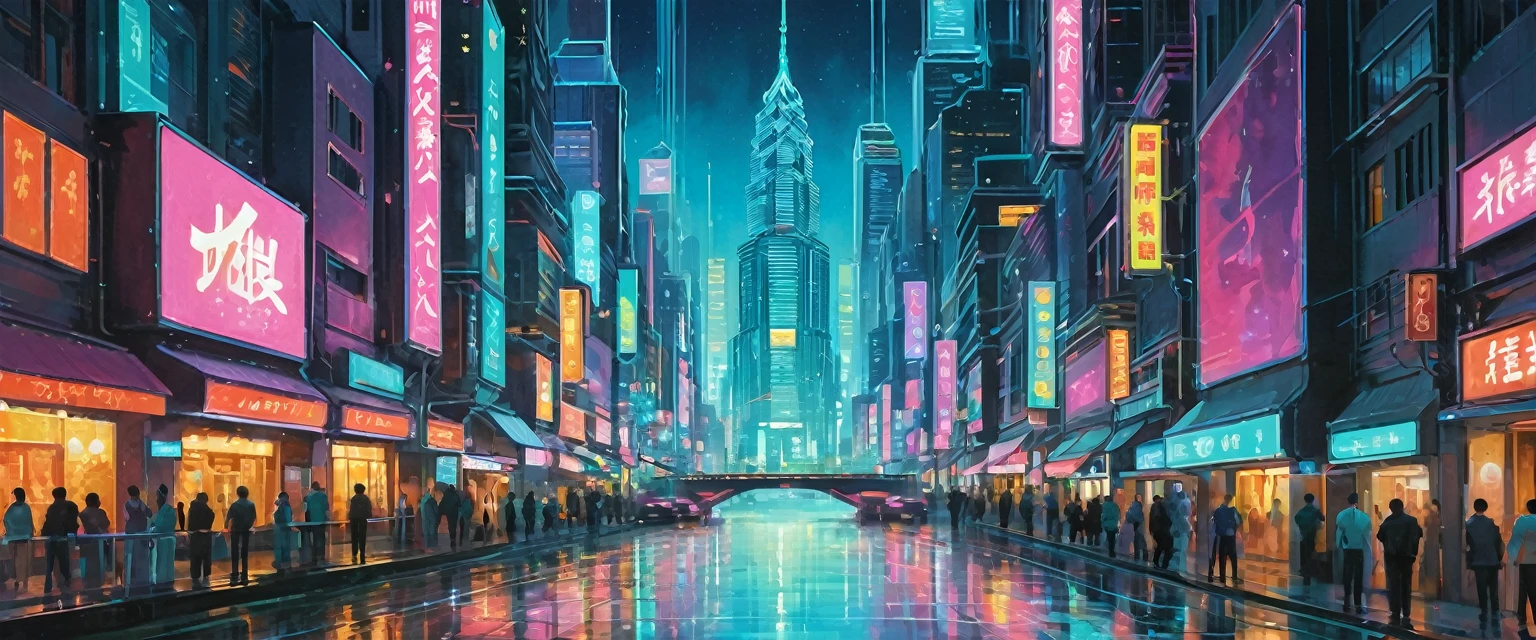 Hatsune Miku、((Masterpieces with up to 16K resolution):1.6), ((Intricate details):1.4), ((Very crazy details):1.4),((Highest quality):1.3),((Soft-colored 4K high-definition digital art):1.3). | (((Futuristic City):1.5))), ((Neon light glow):1.4), ((Future cityscape):1.3), ((サイボーグのHatsune Miku):1.4), ((Digital Advertising and Holograms):1.1), Gouache with Intricate detailss, pastel colour, Drops of ink, Fine brushwork has been improved, Careful brushwork creates a sense of atmosphere, Utilize delicate yet powerful brushwork techniques, Create an enchanting atmosphere. Very fine gouache, ((Unmatched clarity and clarity):1.1), ((A futuristic city rendered in stunning 32K resolution):1.3), ((Paintings of Women by Agnes Cecil):1.3), All in sharp focus.