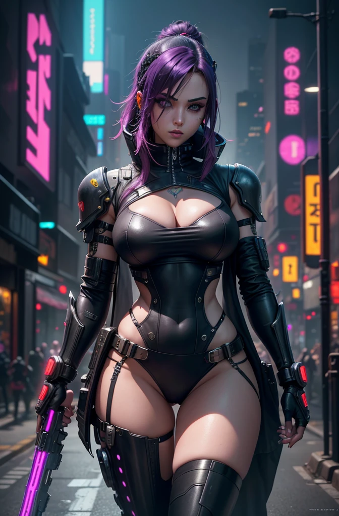 un gros plan d'une fille vêtue d'une tenue noire, Robot assassin dominatrice, cyberpunk angry gorgeous goddess, seductive cyberpunk dark fantasy, cyberpunk femme fatale, cyberpunk assassin, [ tendance sur CGSociety ]!!, female cyberpunk anime girl, female cyberpunk, Inspiré par Masamune Shirow, cyberpunk girl, Cyberpunk 2 0 ans. Oh model girl, ultra sexy, tetas grandes, wide hip, beau cul