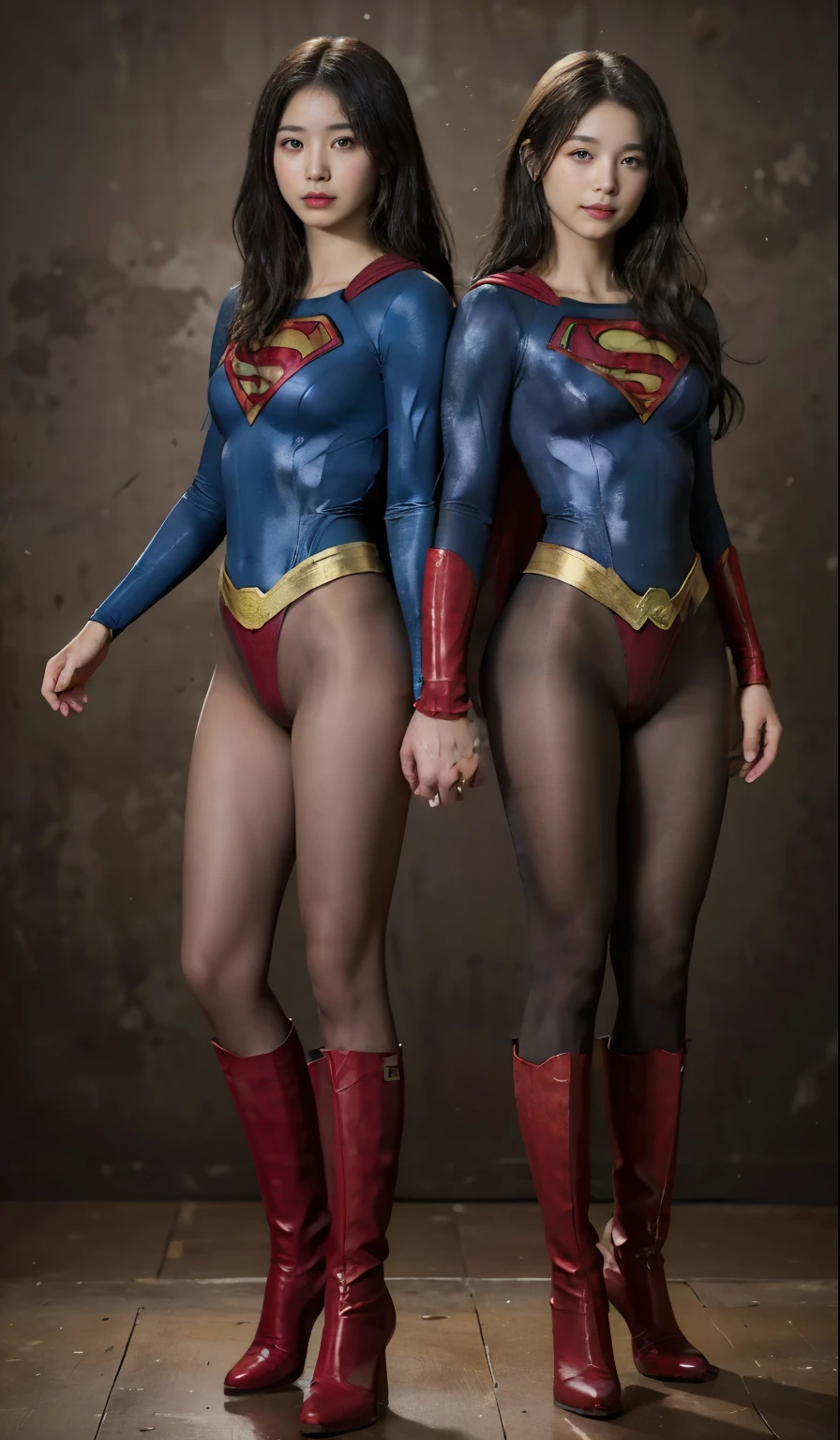 No background、(((Beautiful legs in black tights.)))、(((Legally express the beauty of your smile)))、((((Make the most of your original images)))、(((Body-hugging Supergirl costume)))、(((Supergirl Costume)))、(((short and beautiful hair)))、(((suffering)))、(((Please wear black tights....、Wear red boots)))、((Best image quality、8k))、((Highest quality、8k、masterpiece:1.3))、(((Preserve background )))、Sharp focus:1.2、Beautiful woman with perfect figure:1.4、Slim Abs:1.2、Wet body:1.5、Highly detailed face and skin texture、8k
