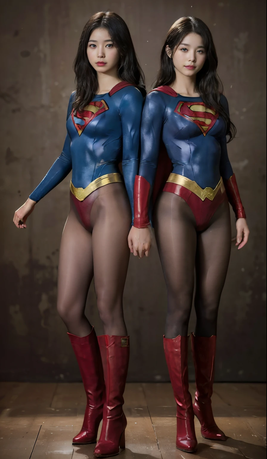 No background、(((Beautiful legs in black tights.)))、(((Legally express the beauty of your smile)))、((((Make the most of your original images)))、(((Body-hugging Supergirl costume)))、(((Supergirl Costume)))、(((short and beautiful hair)))、(((suffering)))、(((Please wear black tights....、Wear red boots)))、((Best image quality、8k))、((Highest quality、8k、masterpiece:1.3))、(((Preserve background )))、Sharp focus:1.2、Beautiful woman with perfect figure:1.4、Slim Abs:1.2、Wet body:1.5、Highly detailed face and skin texture、8k