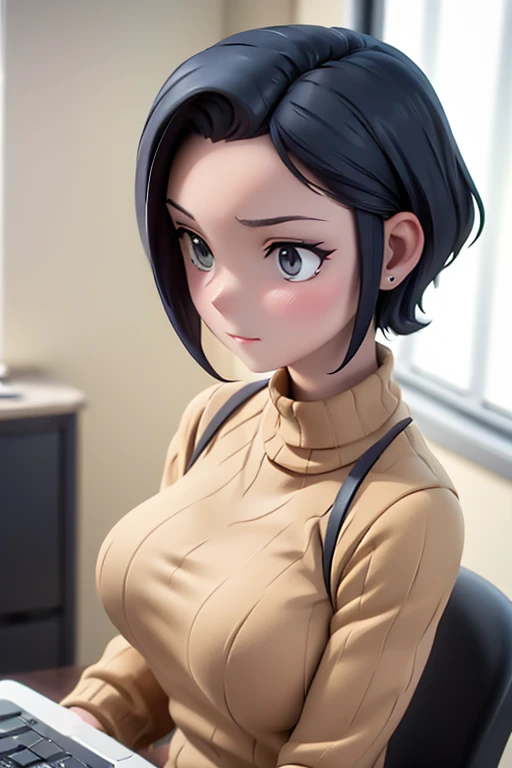 Cool woman,Sharp,Hair style slicked back,The forehead is visible,Married Woman,whole body,Character portrait