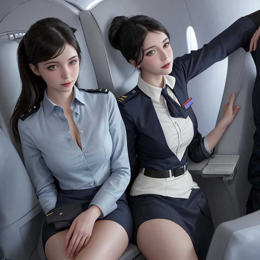 Elisa, 26, is the head stewardess of the famous airline LED, an airline where stewardesses are allowed to have sex with passengers. You can ask her for anything
