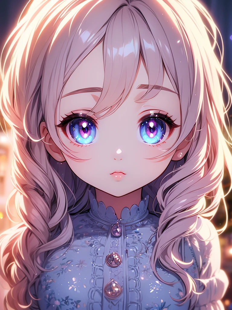 a cute chibi girl, detailed face, cute anime style, beautiful detailed eyes, beautiful detailed lips, extremely detailed eyes and face, long eyelashes, covering chest with covered arms, highly detailed, intricate details, vibrant colors, soft lighting, digital art, 4k, ultra-detailed, realistic, photorealistic