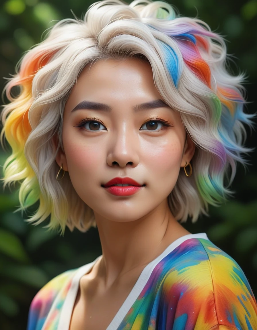 (Psychedelic lion painted all over the body:1.3)_オリンピックスタジアムでビキニ姿の美しい若い女性観客2人の詳細なPortraiture, Excited and excited, Short white hair, Highly detailed and clear skin, Expression of joy, (Highest quality,4K,8k,High resolution,masterpiece:1.2),Very detailed,(Realistic,photoRealistic,photo-Realistic:1.37),High resolution,超High resolution,Studio Lighting,Ultra-fine painting,Sharp focus,Physically Based Rendering,Very detailed説明,Professional,Vibrant colors,Bokeh,Portraiture,Glowing Skin