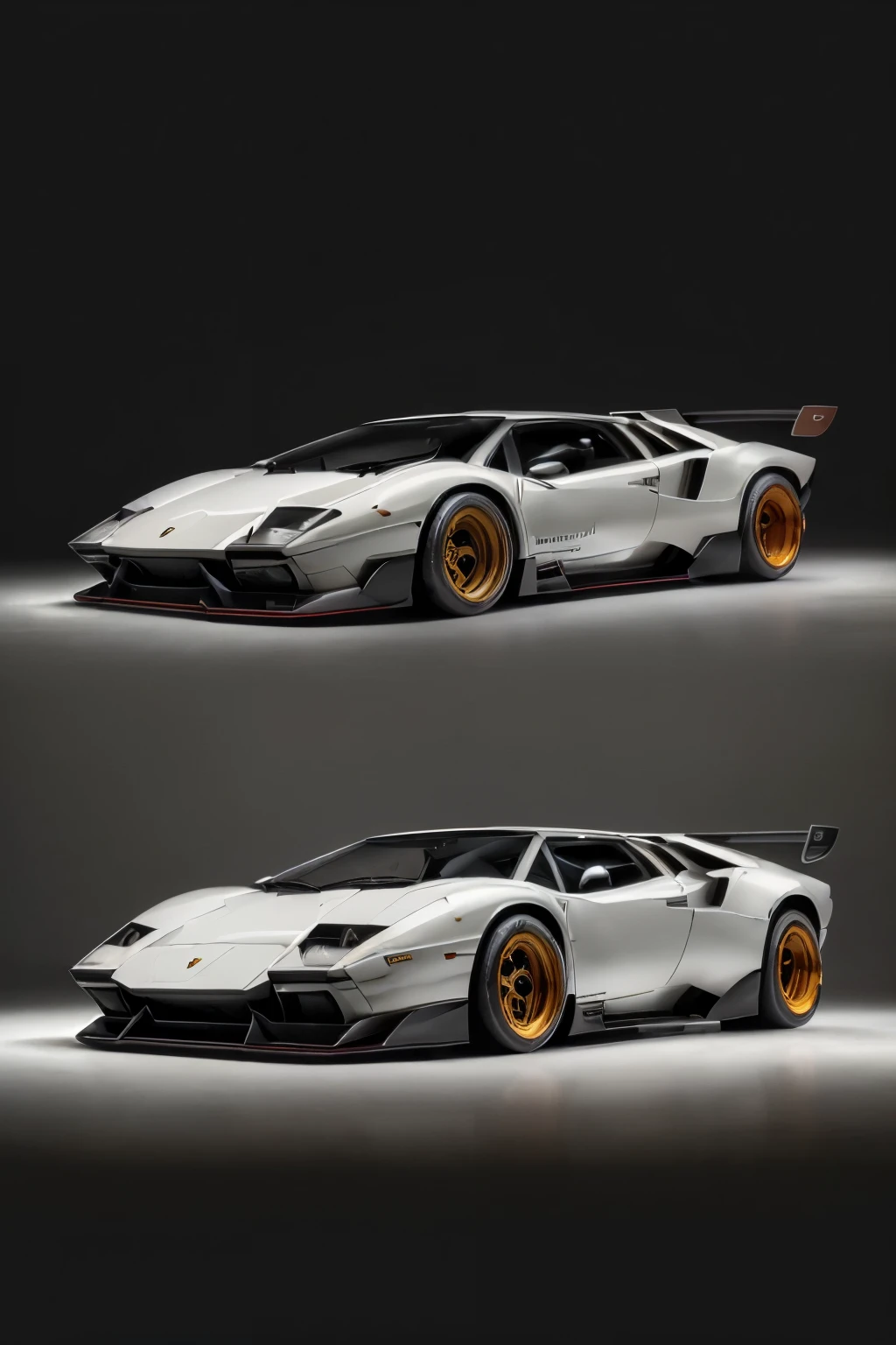 ((Fusion des Lamborghini Countach LP800S et Ferrari F-40)), ((style mixto)), ((création unique)), ((coloris combinés)), ((blanc et rouge)), ((aniline), ((peinture luxueuse)), ((intérieurs noirs)), ((Accélérateur décollant)), ((jeu de lignes agressives)), ((ailettes élégantes)), ((rétroviseurs aerodynamiques)), ((capot ouvert)), ((robot automatique)), ((géométrie sans faille)), ((palpeurs légers)), ((raies diagonales), ((réflecteurs avant