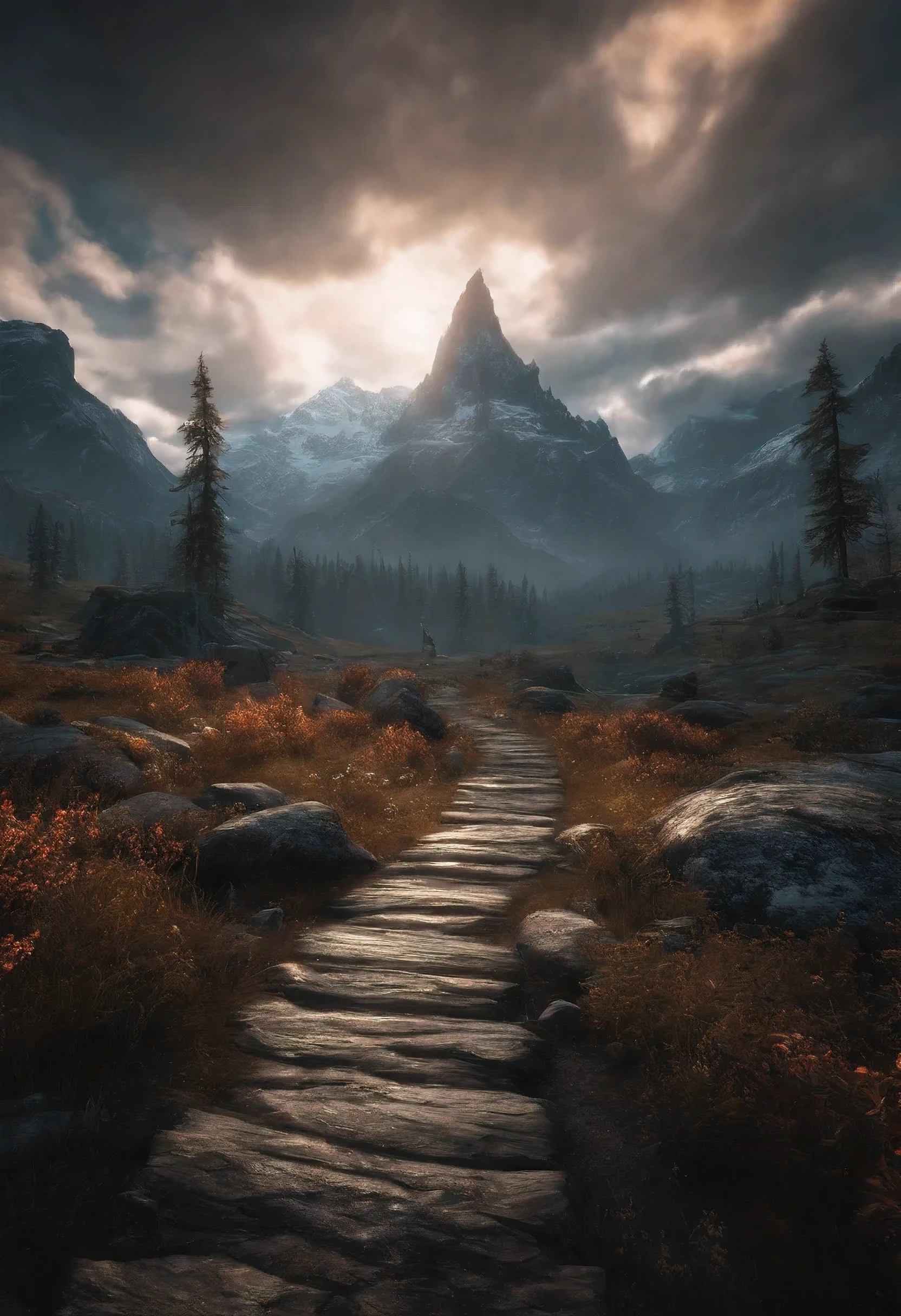 Skyrim, god of war, magic, thunder, war, battle, battle-axe, fantasy, fighting, cinematic, power