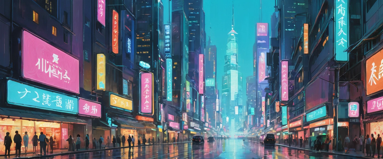 Hatsune Miku、((Masterpieces with up to 16K resolution):1.6), ((Intricate details):1.4), ((Very crazy details):1.4),((Highest quality):1.3),((Soft-colored 4K high-definition digital art):1.3). | (((Futuristic City):1.5))), ((Neon light glow):1.4), ((Future cityscape):1.3), ((町の真ん中に立っているサイボーグのHatsune Mikuの後ろ姿):1.4), ((Digital Advertising and Holograms):1.1), Gouache with Intricate detailss, pastel colour, Drops of ink, Fine brushwork has been improved, Careful brushwork creates a sense of atmosphere, Utilize delicate yet powerful brushwork techniques, Create an enchanting atmosphere. Very fine gouache, ((Unmatched clarity and clarity):1.1), ((A futuristic city rendered in stunning 32K resolution):1.3), ((Paintings of Women by Agnes Cecil):1.3), All in sharp focus.
