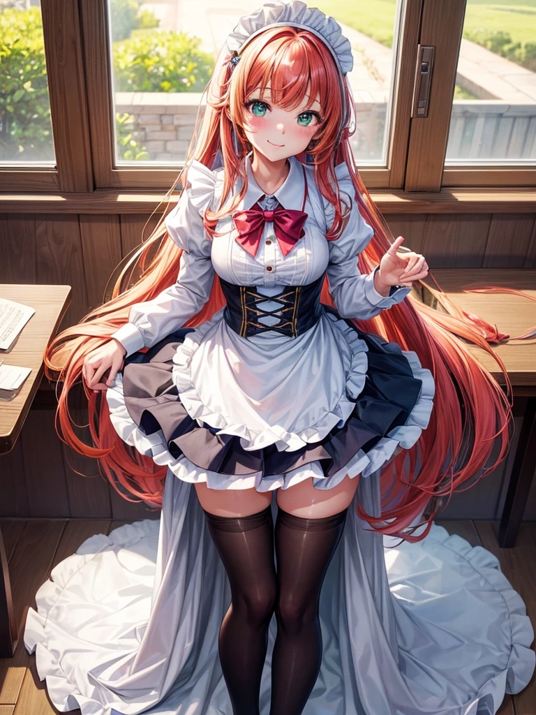 middle School girls，smile，Best Quality，High-dimensional beautiful girl，Multidimensional beautiful girl，Several girls are depicted，Maid clothes，cuteMaid clothes，8k，Highest quality，Long Hair，cute，fluffy，Angel，新しいMaid clothes，Latest Fashion，Long Hair，Green Eyes，Beautiful feet，The top of beautiful girls，School，classroom，perfection，masterpiece，Have sparkling eyes，tights，Horny girl，Naughty Girls，美しいcute女の子，Horny girl，Beautiful girl，Multicolored hair colors，Latest Fashion， girl，