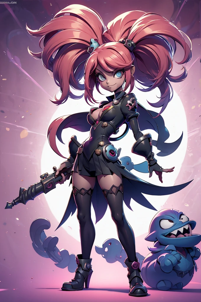 girls estilo rayman legends, character estilo art rayman legends, model sheet, girl , fully body, Giant Accessories,Giant Monster, mascot, sexly, sensuality, GIANT GUN PORTS