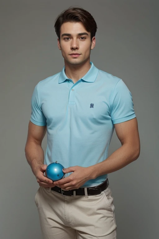 YOUNG MAN WITH LIGHT BLUE POLO HOLDING AN ATOM PLUS MAGNETS