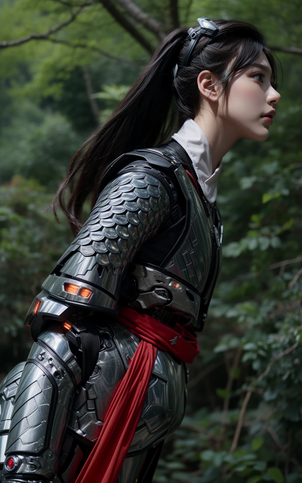 Futuristic high-tech style,best quality,Fairy Skin,(every time :1.2),eternal,Very detailed,Practical,high quality,Light,Light线追踪,Ultra HD,Upper Body, Future Iron Man Mech,shooting,Battery,Transmitter,Large caliber artillery,Rostlan 8K,Armored Girl,Wearing a cyberpunk technology helmet,星际战甲helmet,With breathing Light,The armor of the future shines,Armed Cannon,High-tech armor,helmet,Mechanical,Gorgeous armor