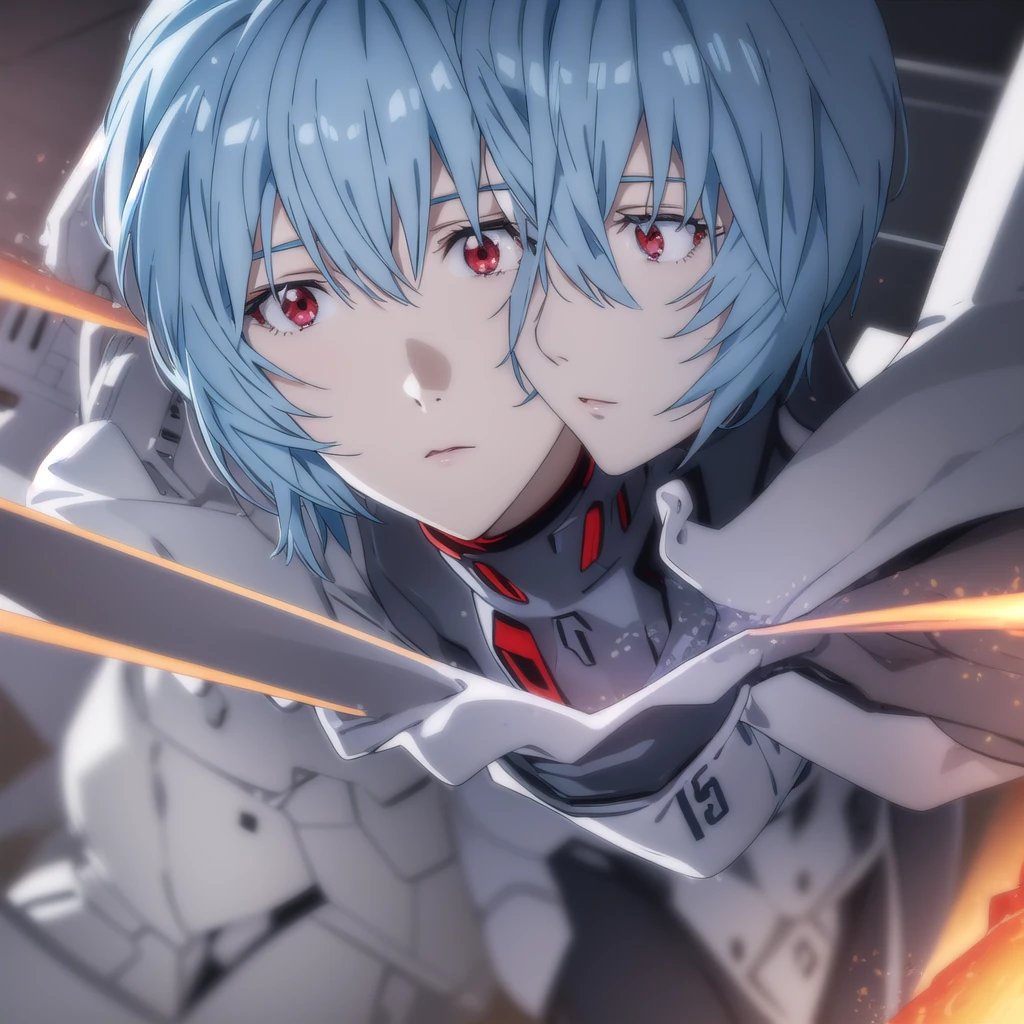 Rayanami, Rei Ayanami, (Ayanami Rei:1.2), Blue Hair, short hair, (Red eyes:1.3),
break bodysuit, headgear, Plug Suit, Black bodysuit,
break outdoors, city, null, sun, cloud,
break looking at viewer, (Cowboy Shot:1.5),
break (masterpiece:1.2), Highest quality, High resolution, unity 8k wallpaper, (figure:0.8), (Beautiful attention to detail:1.6), Highly detailed face, Perfect lighting, Highly detailed CG, (Perfect hands, Perfect Anatomy),Cowboy Shot、Face close-up、