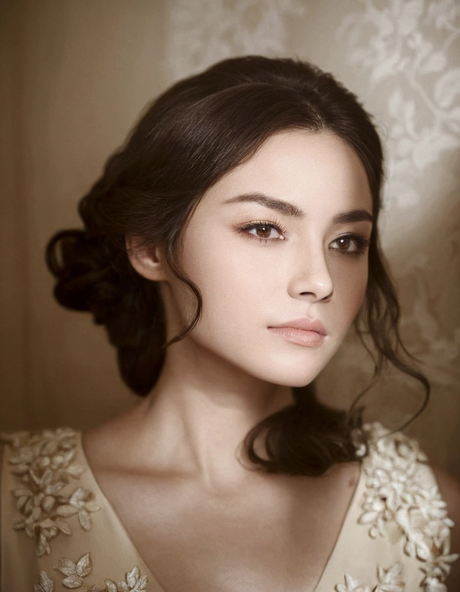 A woman wearing dress