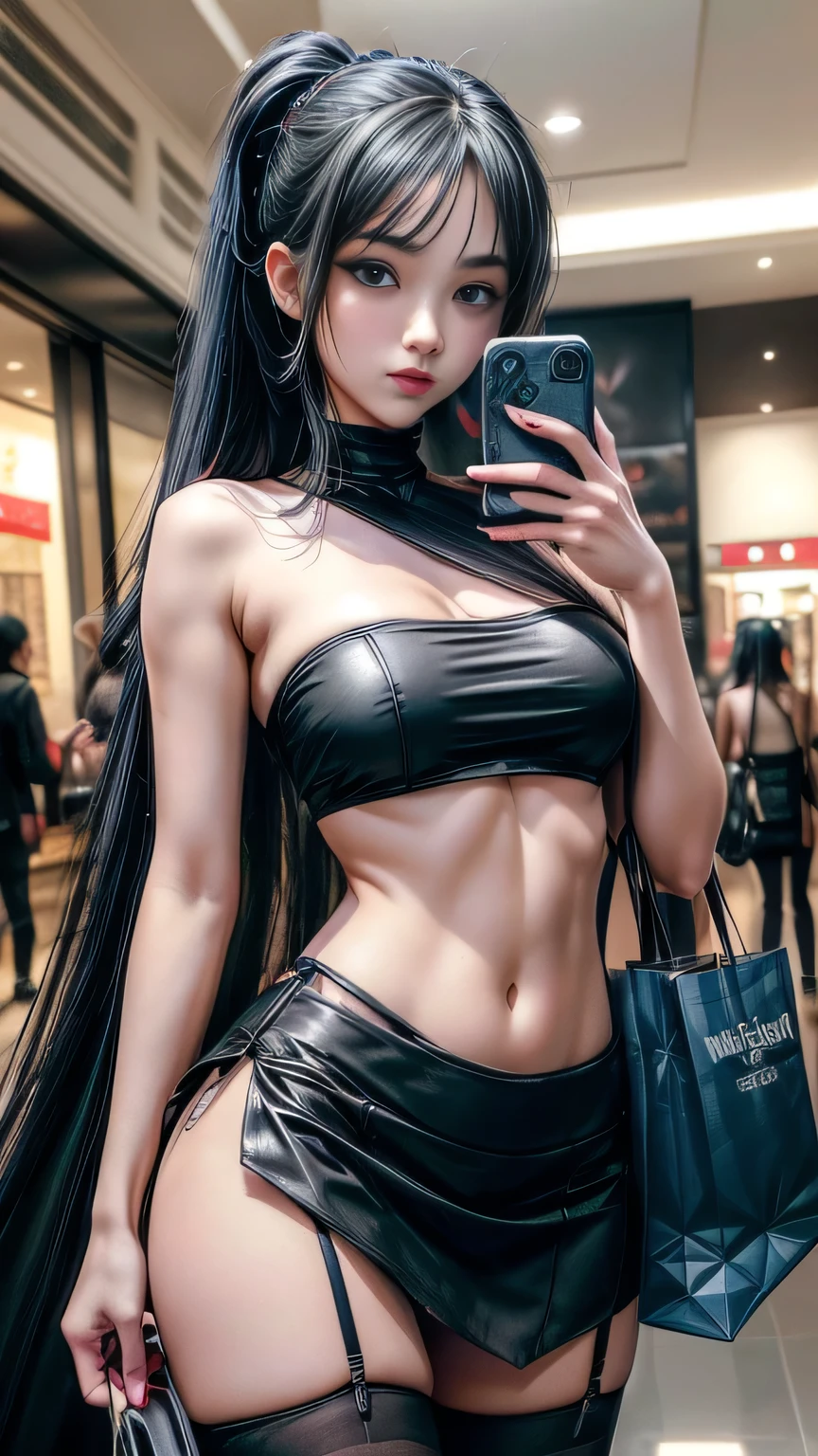 Hot sexy girl holding a blank poster