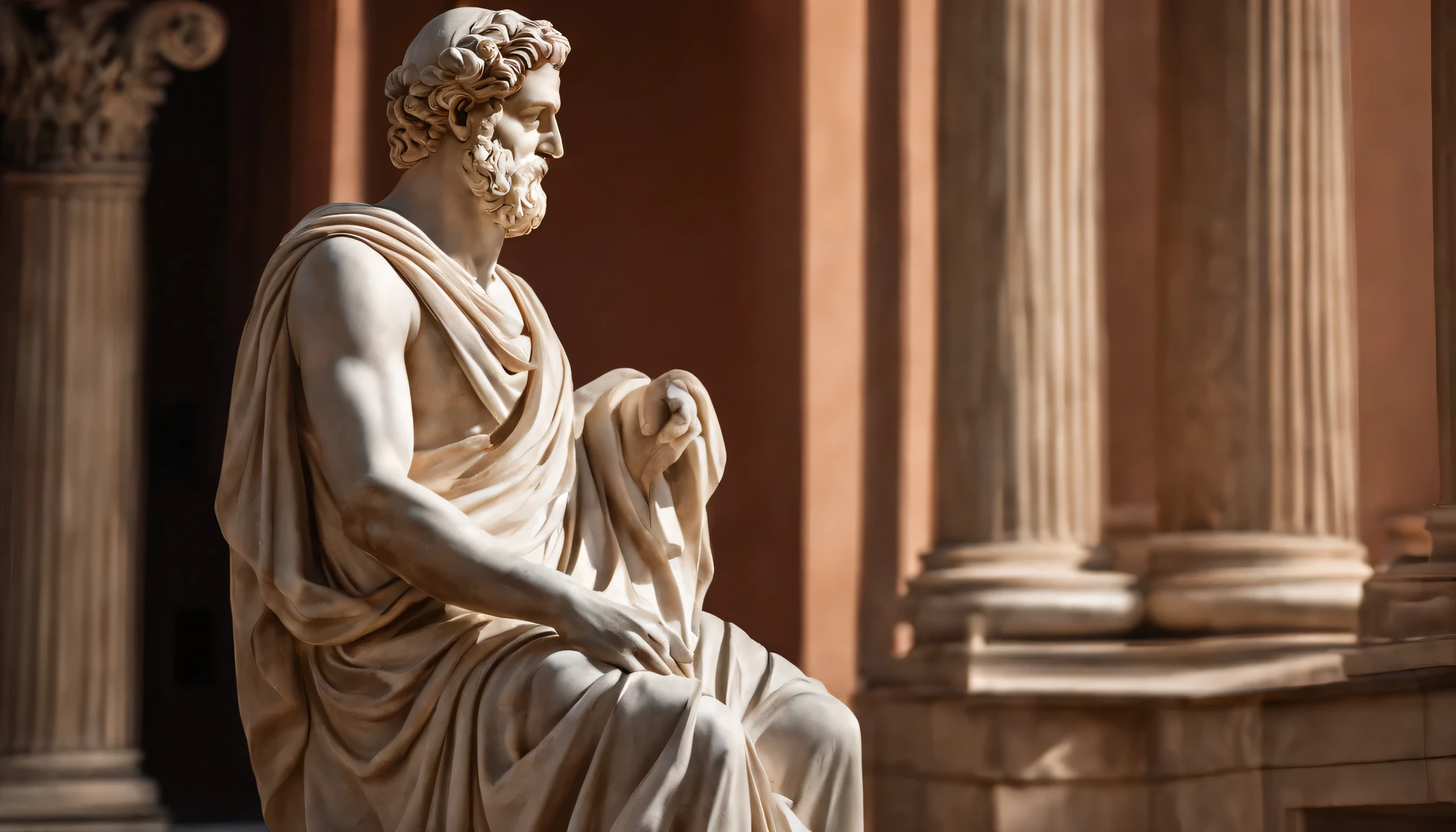 Statue of a Greek philosopher