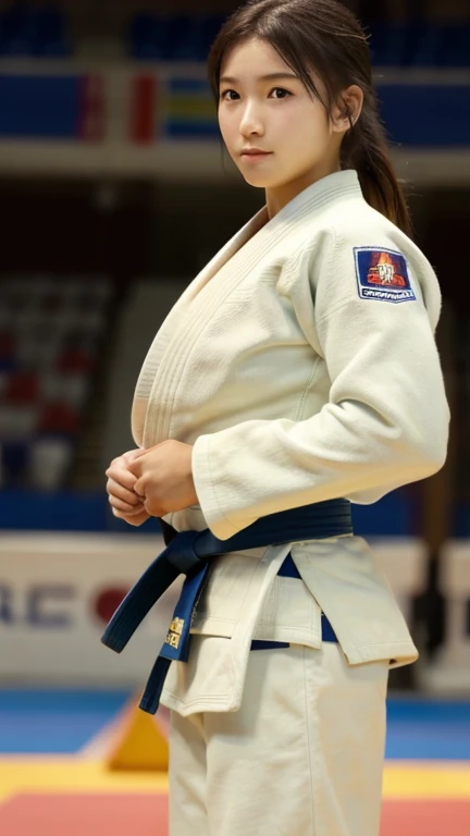 Sports Photography,Beautiful woman,(Judo:1.2),Judo uniform
