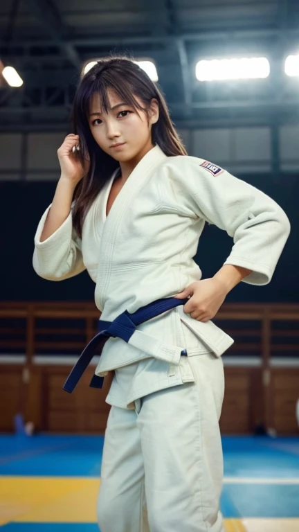 Sports Photography,Beautiful woman,(Judo:1.2),Judo uniform