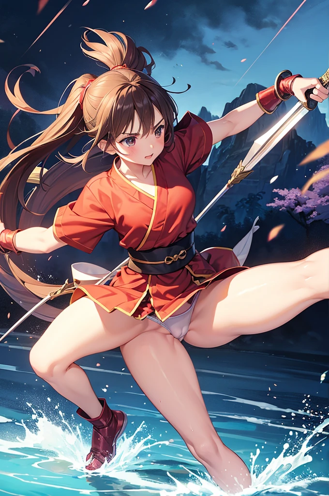 Archer、Fantasy、girl、hunter、Bow and Arrow、Huge Weapons、Battle Axe、Panties、Dragon Quest、Monk、Martial Artist、、kick、nsfw、Sex、toilet、Martial Arts Tournaments、Kumite