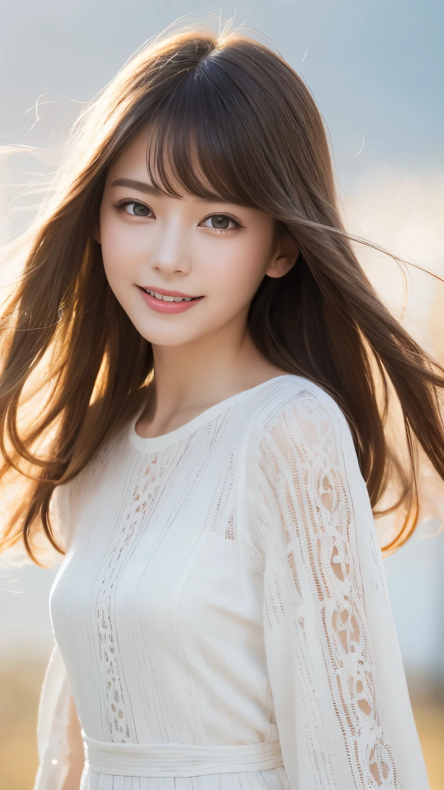 Silver Hair、(masterpiece, Highest quality, Highest, Official Art, beautifully、beautiful, exposed for a long time: 1.2), Smooth movement, Attractive patterns, 1 girl, (Long dress with sleeves: 1.3), (((White clothes) )), Upper Body close-up, Expose your shoulders, Chinese Girl, blush, Black lob hair, Portraiture, alone, Upper Body, Observing the observer, Detailed Background, Detailed face, (Crystal AI, Crystal Theme:1.1), Wind Elf, Rotating wind, Controlling the Wind, White crystal clothes, Dynamic pose, Suspended particles, Aether Dynamics, whirlwind, vapor, whirlwind in the background, White Tone, whirlwind, Great atmosphere,blonde,Fairy, Yellow Hair, Plump face,Random Pause,Big eyes, A light smile