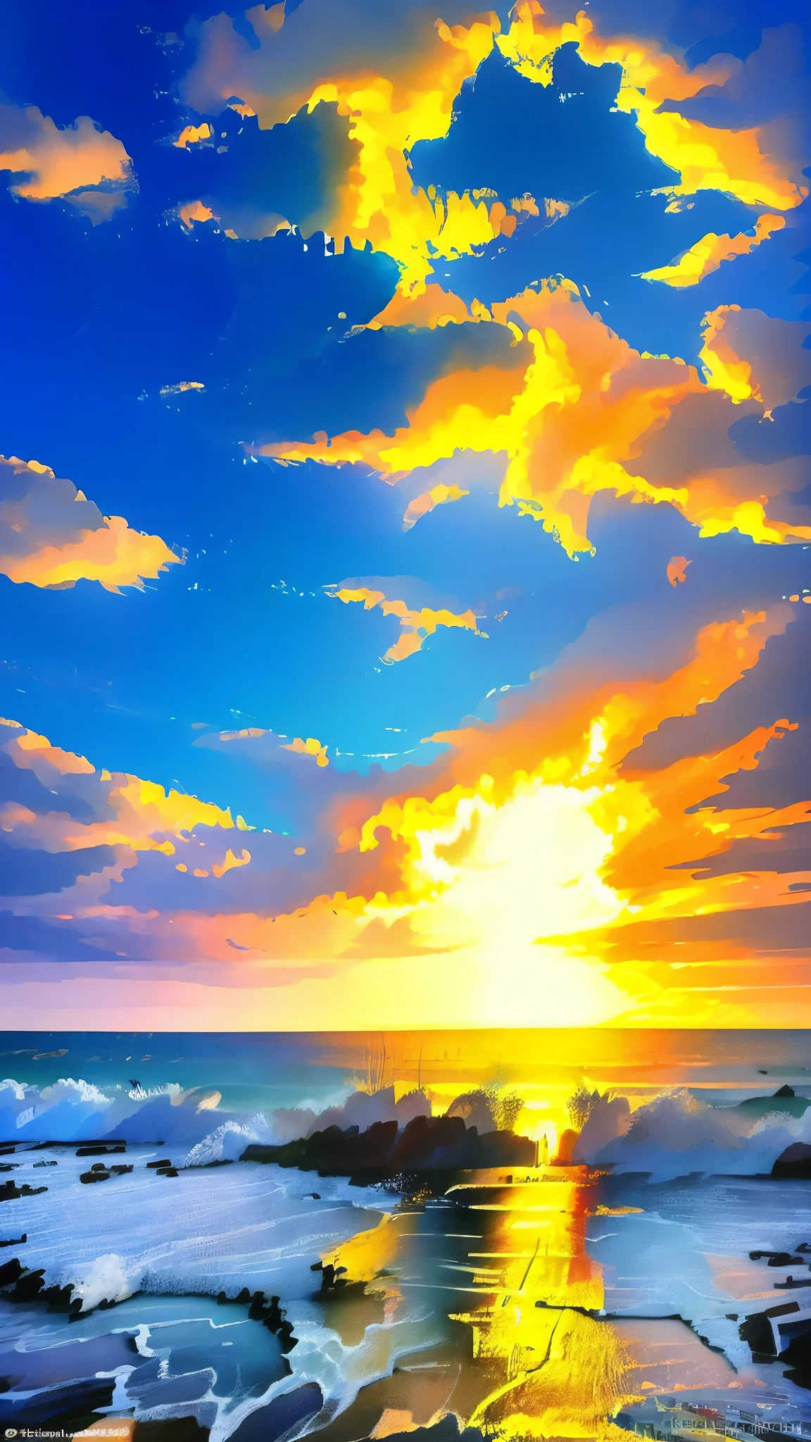 The sea is a fantastical sea with no shores and just water.