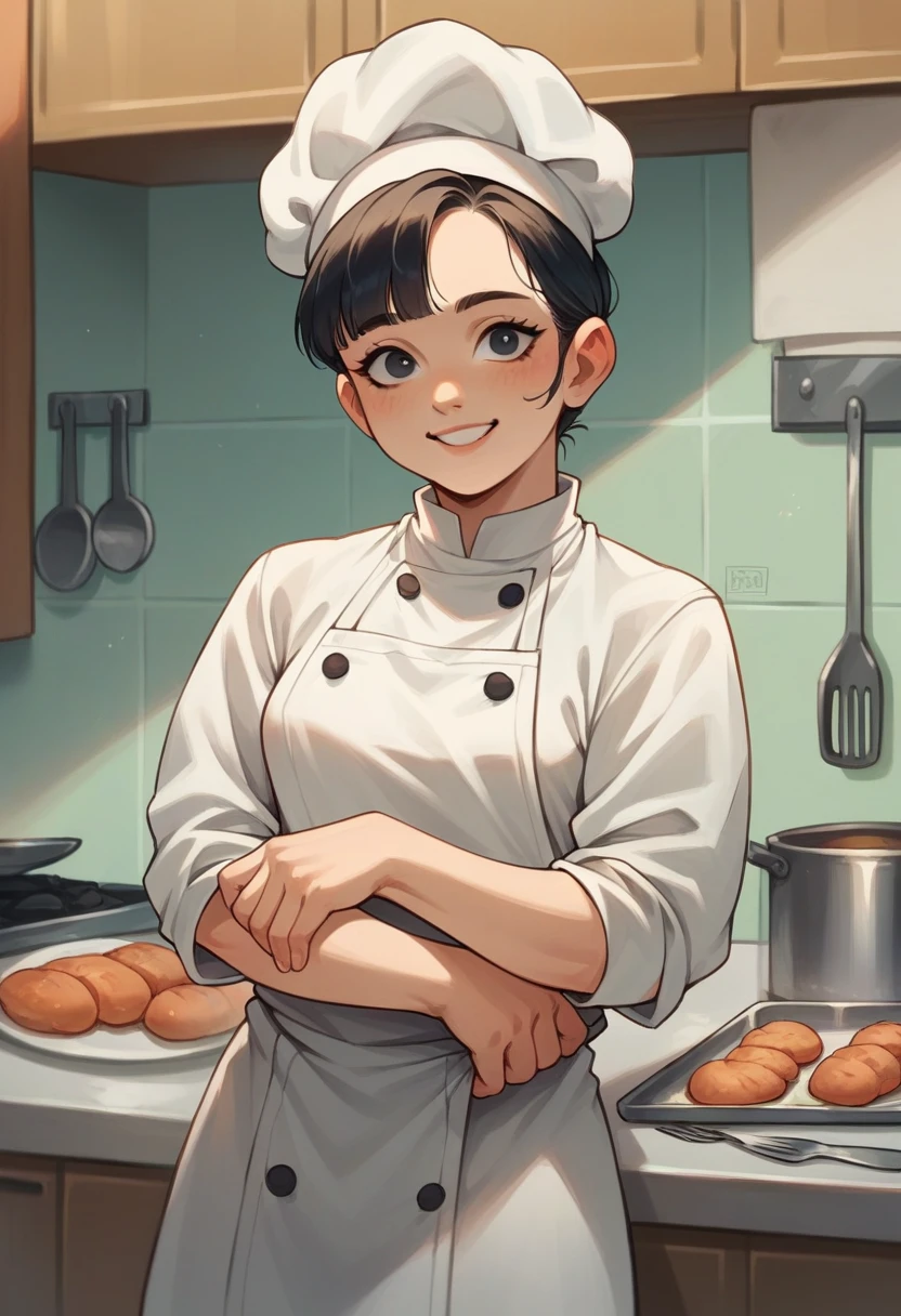 Nutritionist, Chef, Girl, Medium length, Baby face, Natural style,sexy