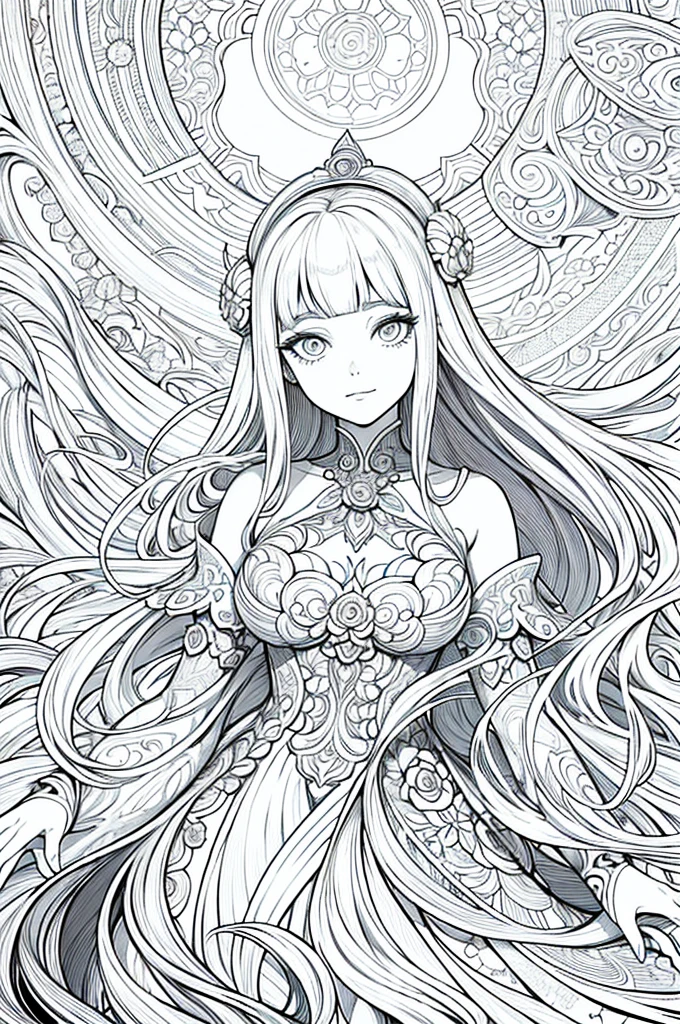 Close-up of a woman with long hair and dress, Artjam and Athi Gairan, Beautiful digital art, Adorable digital painting, Cute and detailed digital art, Beautiful character drawings, Beautiful digital illustrations, Style Art Germ, Artgerm and Lois Van Baarle, Ross Tran style, Inspired by Ross Tran, Stylized anime