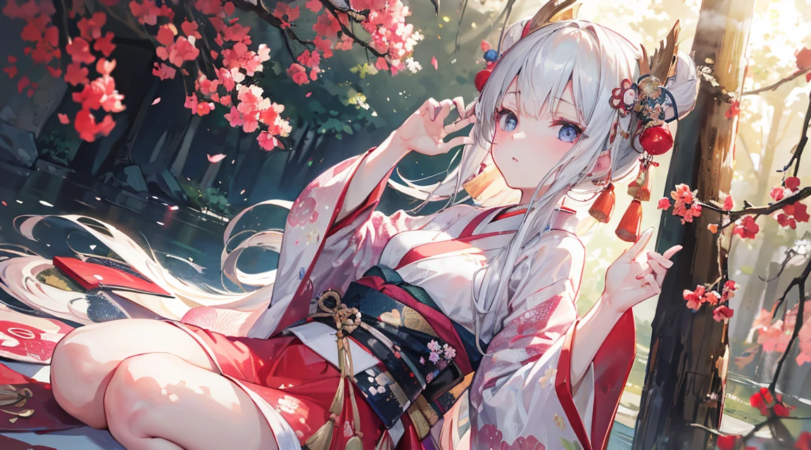 (Long Hair, bangs:1.2),(wear Kimono:1.2),1 girl,Japanese,21 years old,(Small breasts:1.3),(Highest quality,masterpiece:1.3,超A high resolution,),(Ultra-detailed,Caustics),(Photorealistic:1.4,RAW shooting,)Ultra-Realistic Capture,Very detailed,High resolution 16K human skin close-up。 Natural skin texture、,Pores、、It needs to be detailed enough to be easily identifiable。 Skin should be even-toned and healthy looking。 Use natural light and colour, Sad expression, Looking at the camera, Perfect dynamic composition, Outdoor