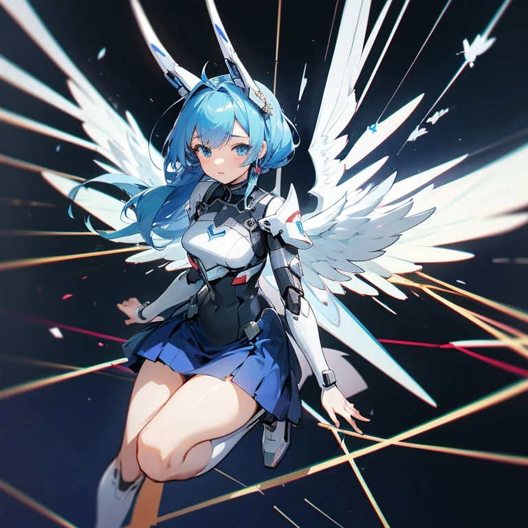 anime girl with wings and a dress on, Modern mecha anime, mecha anime, symphonic team, girl with mecha cybernetic armor, anime manga robot!! anime girl, from the video game azur lane, blue lane style, Best Anime 4K Konachan Wallpaper, Kantai Collection Style, cool wick style, anime girl of the future