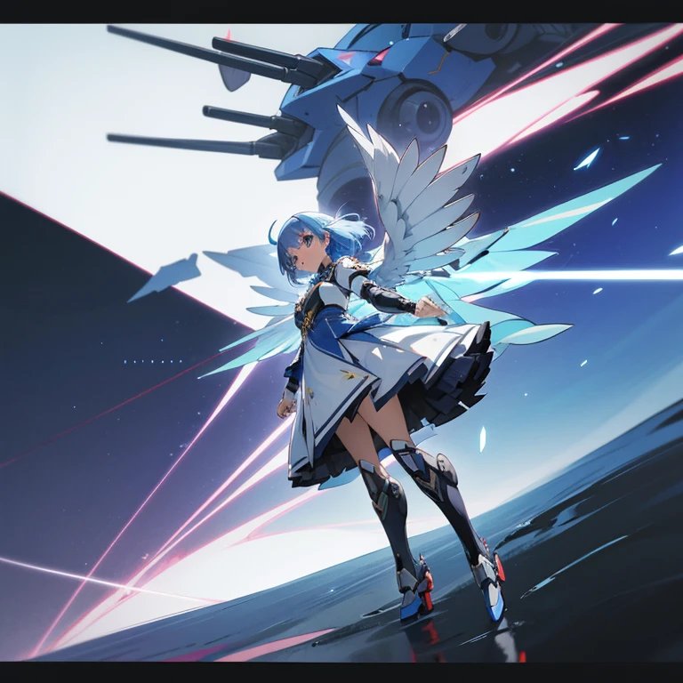 anime girl with wings and a dress on, Modern mecha anime, mecha anime, symphonic team, girl with mecha cybernetic armor, anime manga robot!! anime girl, from the video game azur lane, blue lane style, Best Anime 4K Konachan Wallpaper, Kantai Collection Style, cool wick style, anime girl of the future