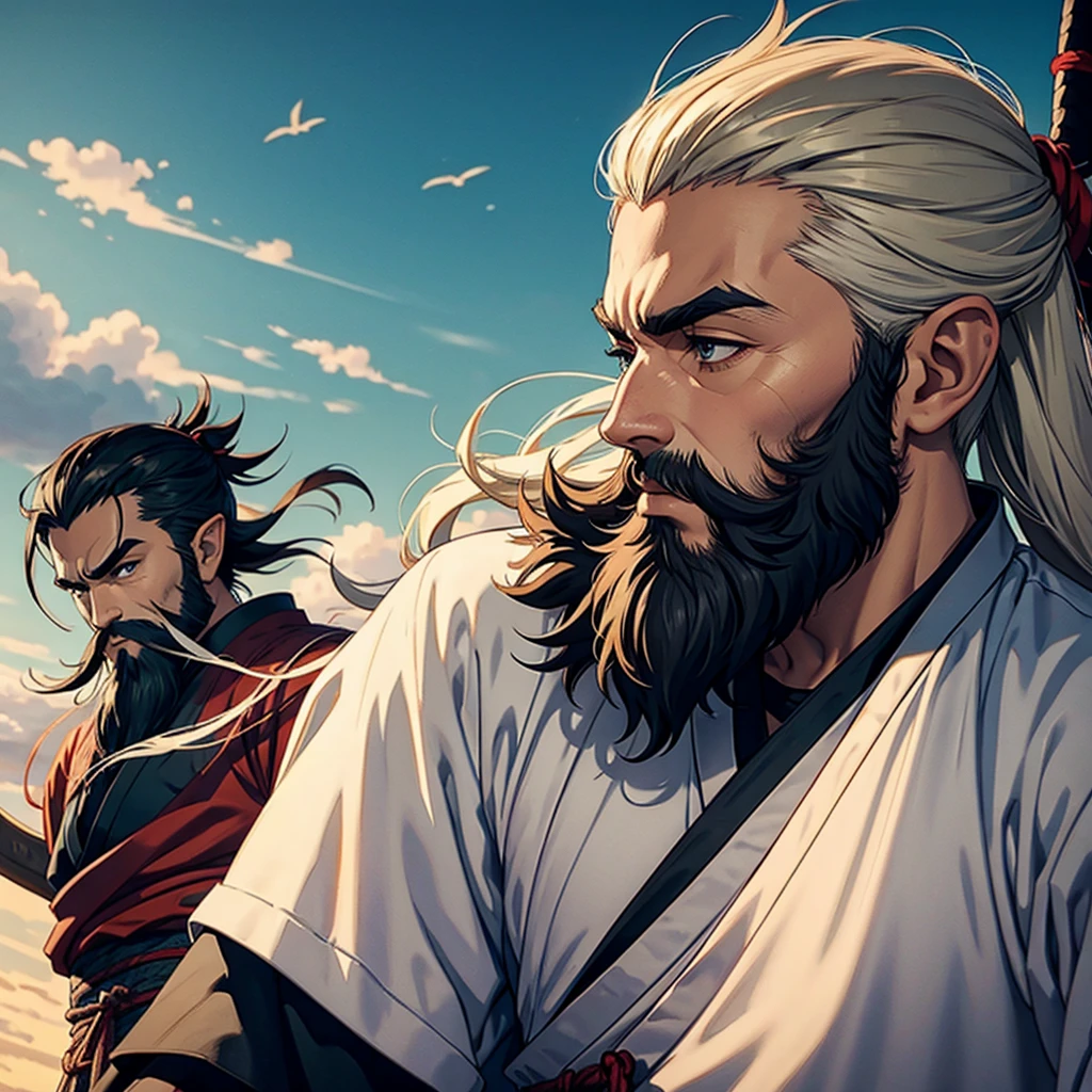 Beard wind samurai elf