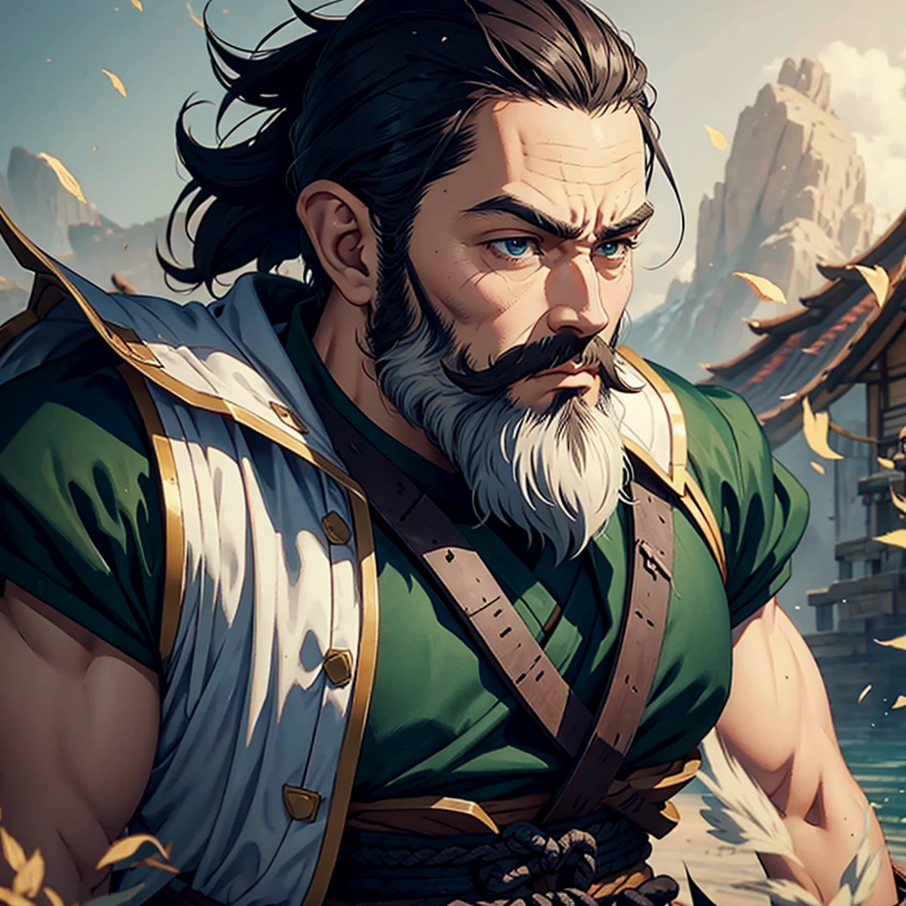 Beard wind samurai elf